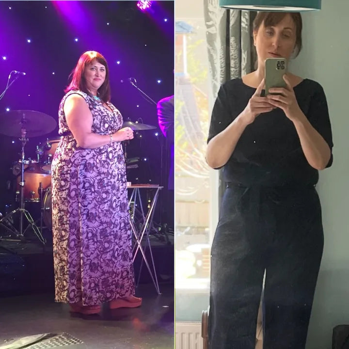 Before and after customer photo comparison
