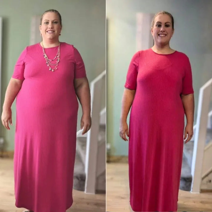 Before and after customer photo comparison