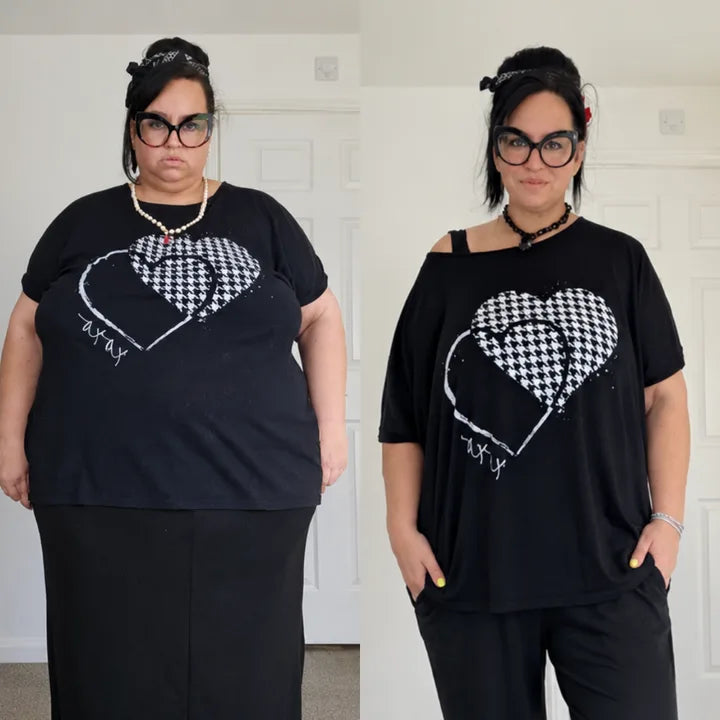 Before and after customer photo comparison