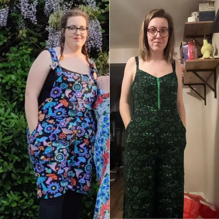 Before and after customer photo comparison